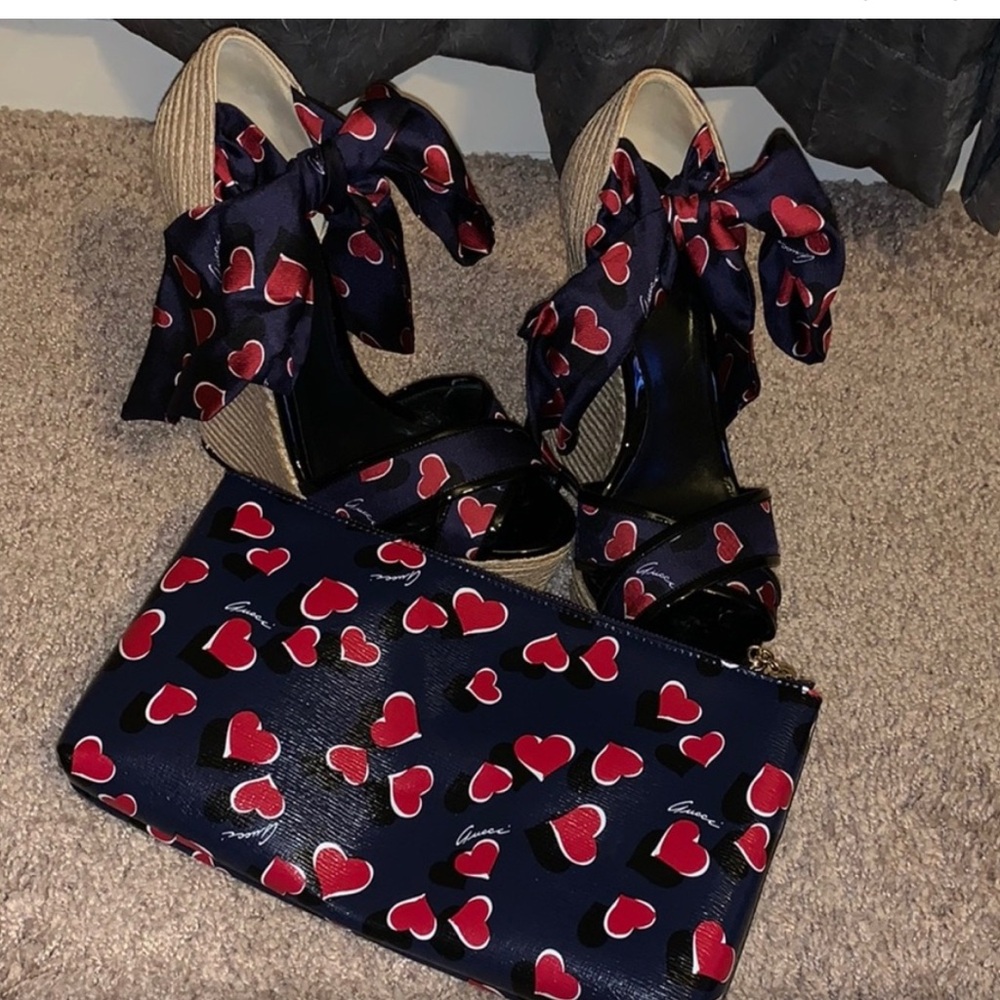 Gucci wedges and Clutch Set